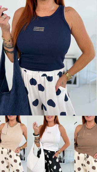 Gerippte Baumwolltops in versch. Farben für Damen in Einheitsgrößen 36-42 - Levelone GmbH & Co. KG