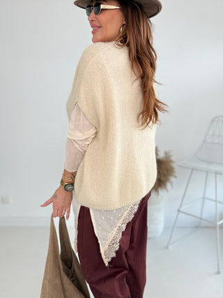 Pullunder in Beige, für Damen in Einheitsgröße 36-42 - Levelone GmbH & Co. KG