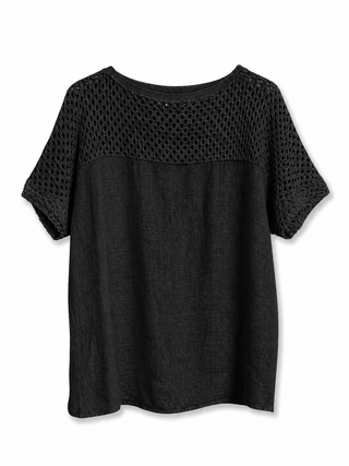 T-Shirt in Schwarz mit Herzmotiv für Damen in Einheitsgröße 36-42 - Levelone GmbH & Co. KG