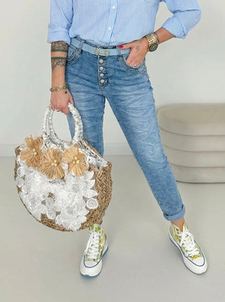 Džínové strečové kalhoty 2601309