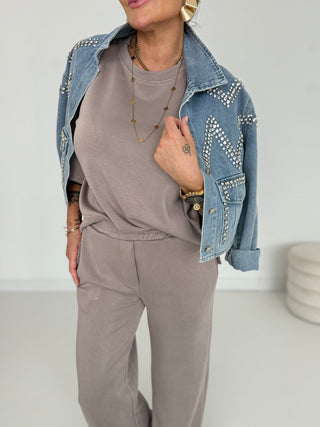 Jeansjacke mit Strass 2506104-06