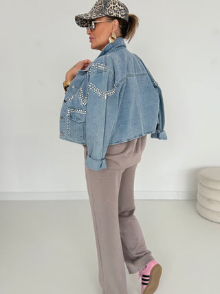 Jeansjacke mit Strass 2506104-06