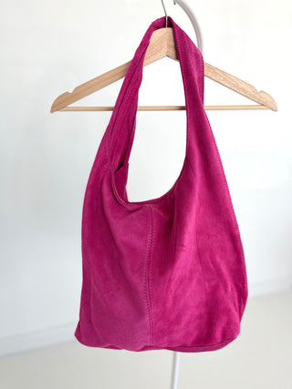 Wildleder Shopper Tasche-pink-beige-blau-damen-levelone