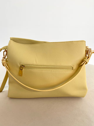 Leder Umhängetasche Gelb