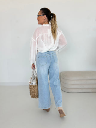 Blusa con volant 2601171