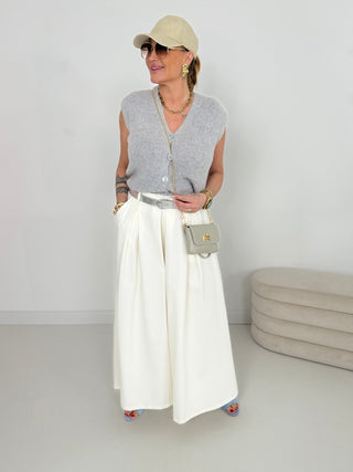 Alpaka Strick Weste-grau-damen-levelone-einheitsgröße