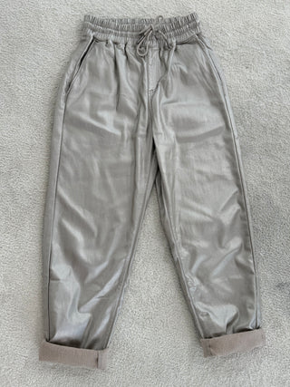 Strečové kožené kalhoty 2511203-07