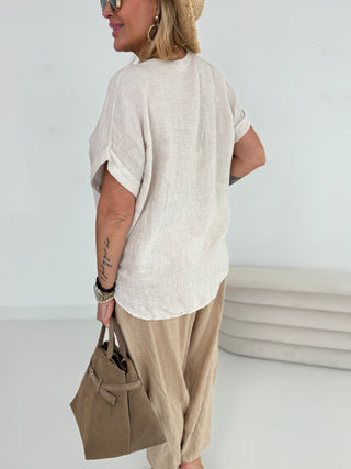 Leinen T- Shirt 2506205