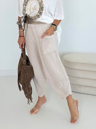 Leinen Baggyhose 2506251