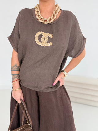 Leinen T- Shirt 2507089
