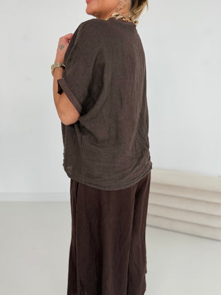 Leinen T- Shirt 2507089