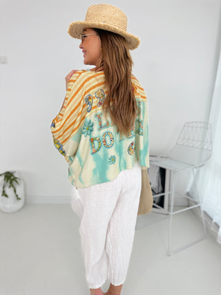 Feinstrick T-Shirt mehrfarbig | Damen OS 36-42 | Levelone
