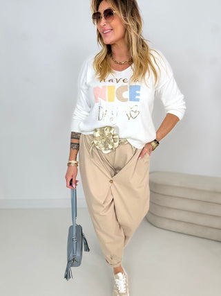 Feinstrickpullover Wollweiß